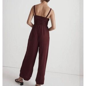 Madewell The Lucie Wide Leg Jumpsuit in Cabernet Size 4X Plus NK496 NWT